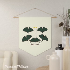 Ginkgo Leaves, Floral Pennant, Craftsman Bungalow, Stickley Home, Gustav Stickley, Flowers Artwork, Affordable Wall Art