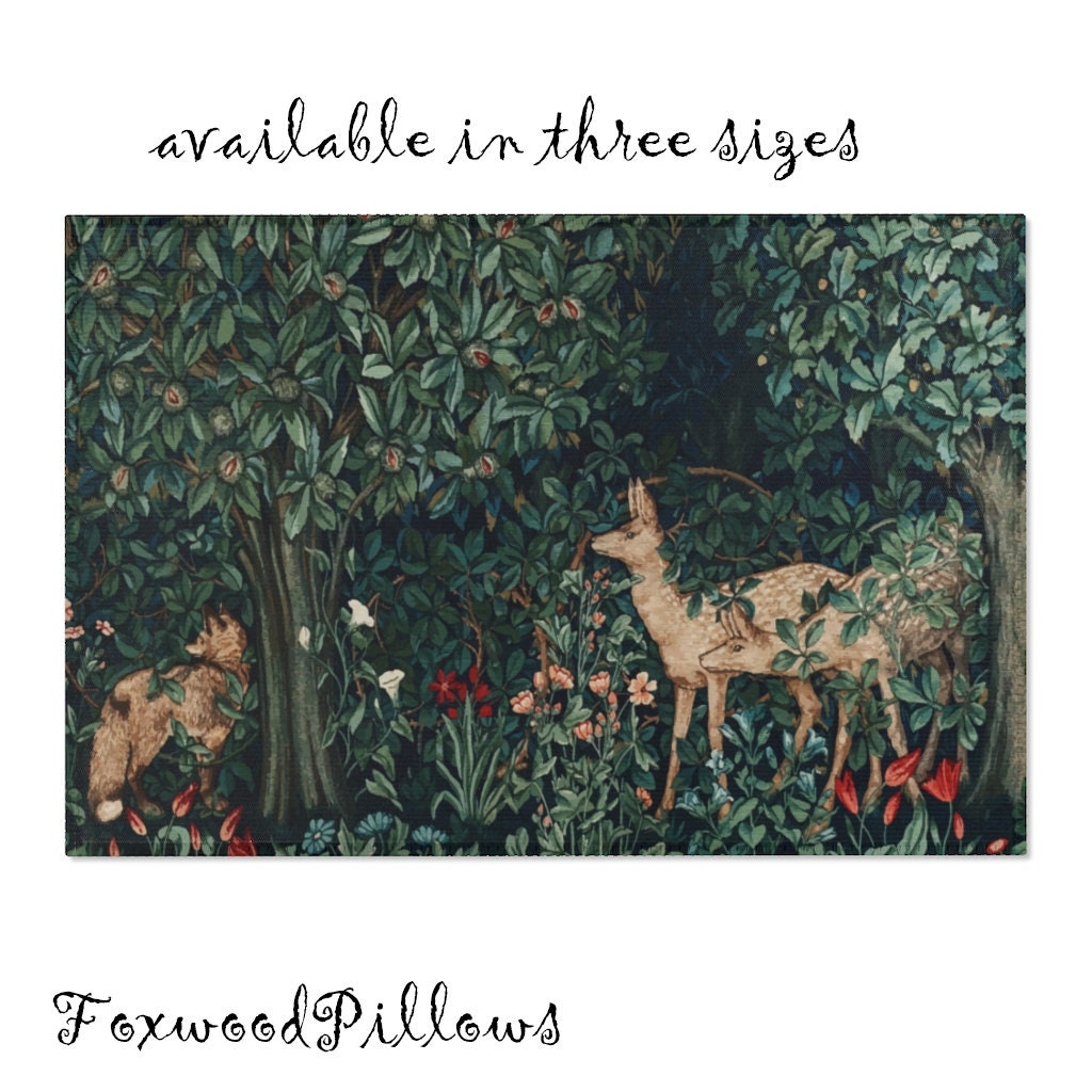 Deer Rug Forest Animal Rug Fox Area Rug Woodland Rug - Etsy