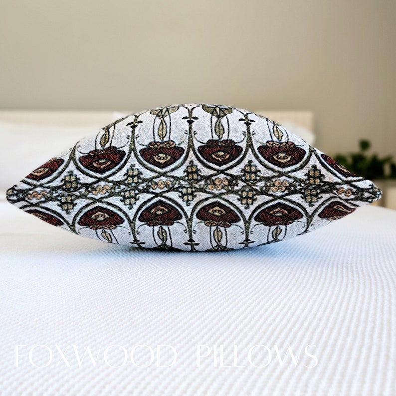 Foxwoodpillows Art Nouveau Woven Pillow - Thumbnail 4