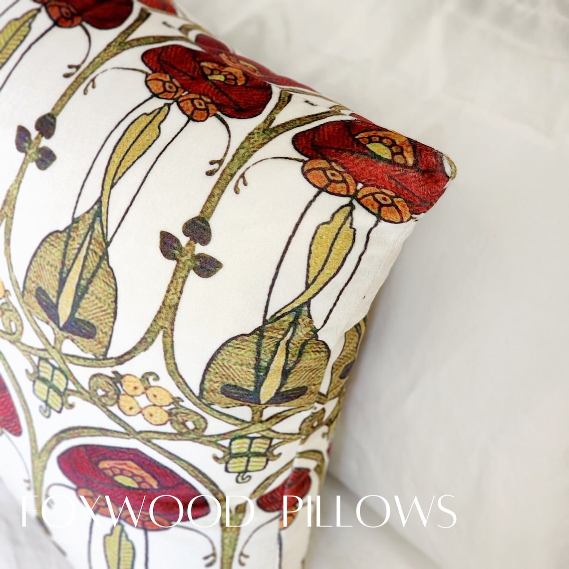 Art Nouveau Pillow Craftsman Décor Charles Rennie Etsy