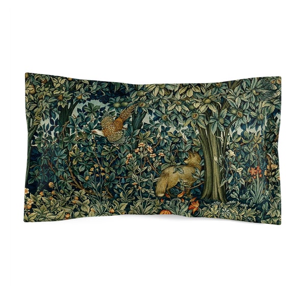 thumbnail interactive-video image 1 of Graf Gobelenov William Morris Pheasant In Woods Tapestry Pillow – 18" Square, Embroidered, Vintage/Retro Cushion 1 of 2