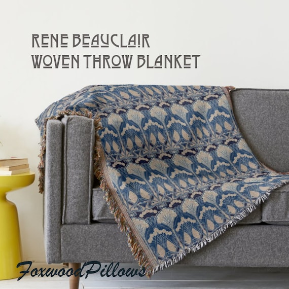 Blue pattern throw blanket hotsell