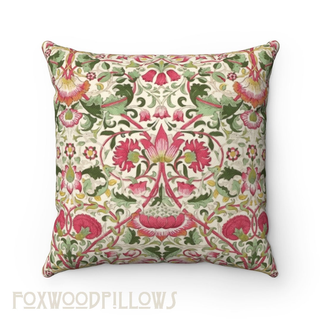 Floral Pillow, Luxurious Throw Pillows, Pink Throw Pillows, Sofa Pillow