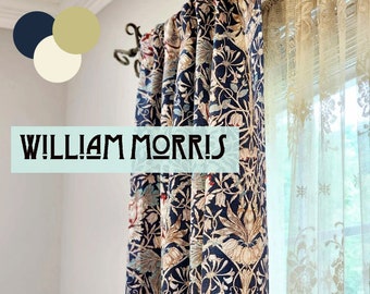 Morris & Co. 花柄ドレープカーテン ウィリアム・モリス(William