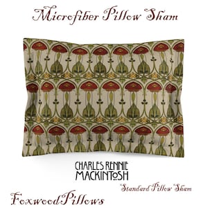 Art Nouveau Pillow Sham: Rennie Mackintosh Floral Design