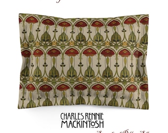 Art Nouveau Pillow Sham: Rennie Mackintosh Floral Design