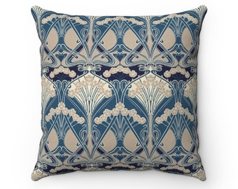 Vintage Revisited Press Chrysanthemum-Art Nouveau Vintage Design by William Morris Throw Pillow Multicolor 18x18 Vintage Revisited Press Chrysanthemum-Art Nouveau Vintage Design by William Morris Throw Pillow Multicolor 18x18