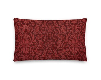 maroon lumbar pillow