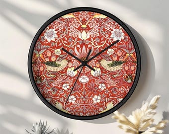 Strawberry Thief Wall Clock | William Morris | Arts & Crafts Wall Art