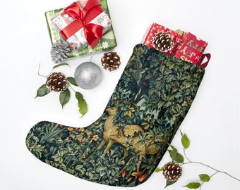 Fuchs Weihnachtsstrumpf, personalisierte Weihnachtsstrumpf, Waldfuchs Stocking, Hirsch Strumpf, Fuchs Weihnachtsdekor, Hirsch Weihnachtsdekor