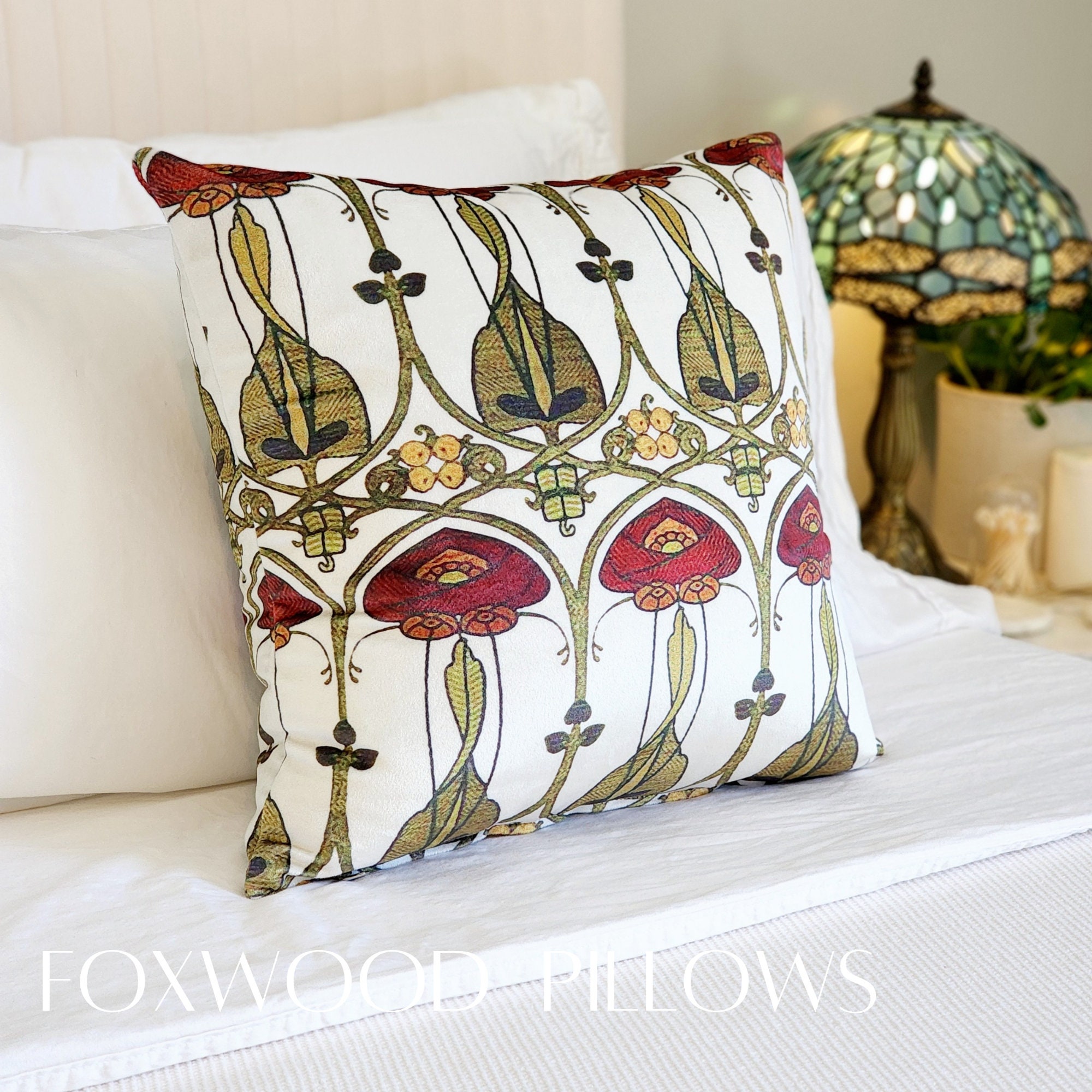 Charles Rennie Mackintosh Pillow Velvet Throw Handsewn Pillow Velvet Pillow Luxury Throw Pillow Fabric Made in UK Custom Made Pillow Etsy UK