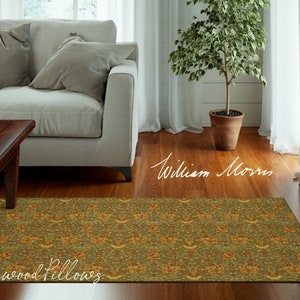 Fall Rug, Honeysuckle, Autumn Color Rug, Fall Color Rug, William Morris, Natural Colors, Fall Decor