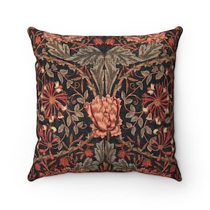 Floral Pillow, Honeysuckle Pillow, William Morris Pillow, Art and Crafts Movement Decor, William Morris Home, Beautiful Pillow, Sofa Cushion