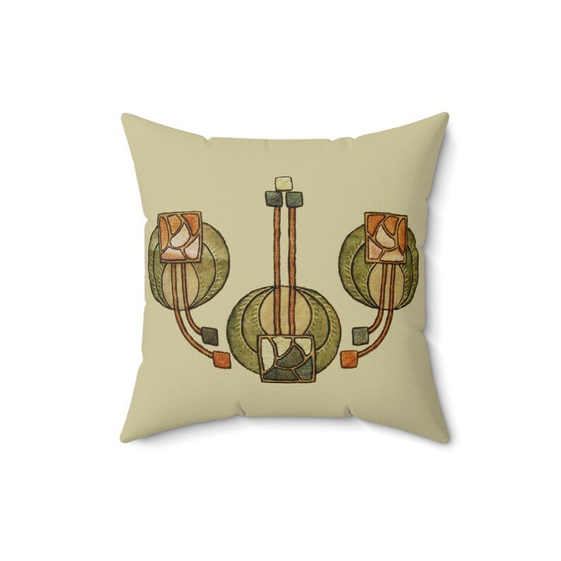 Glasgow Rose Art Nouveau Decor Accent Pillow Vienna Secession Style Lumbar Pillow image 8