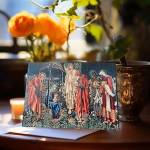 Bricolage, papeterie de la Nativité, cartes de Noël de la Nativité, cartes de voeux oeuvres d'art du musée, jeu de cartes, coffret, carte Edward Burn-Jones