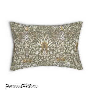 William Morris Pillow: Snakeshead Earth Tones Accent Pillow