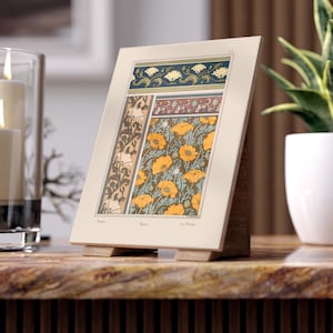 Poppy Ceramic Tile: Art Nouveau Floral Decor