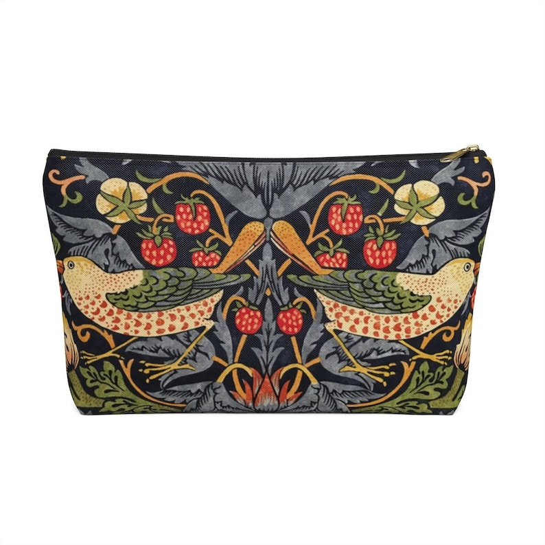 cosmetic-bag-william-morris-accessory-pouch-bird-decor-etsy