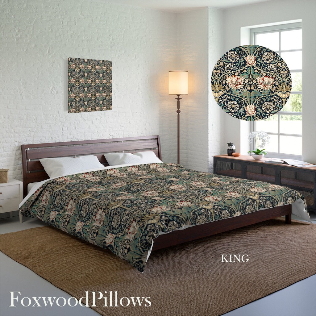 Honeysuckle Comforter: William Morris Arts & Crafts Bedding