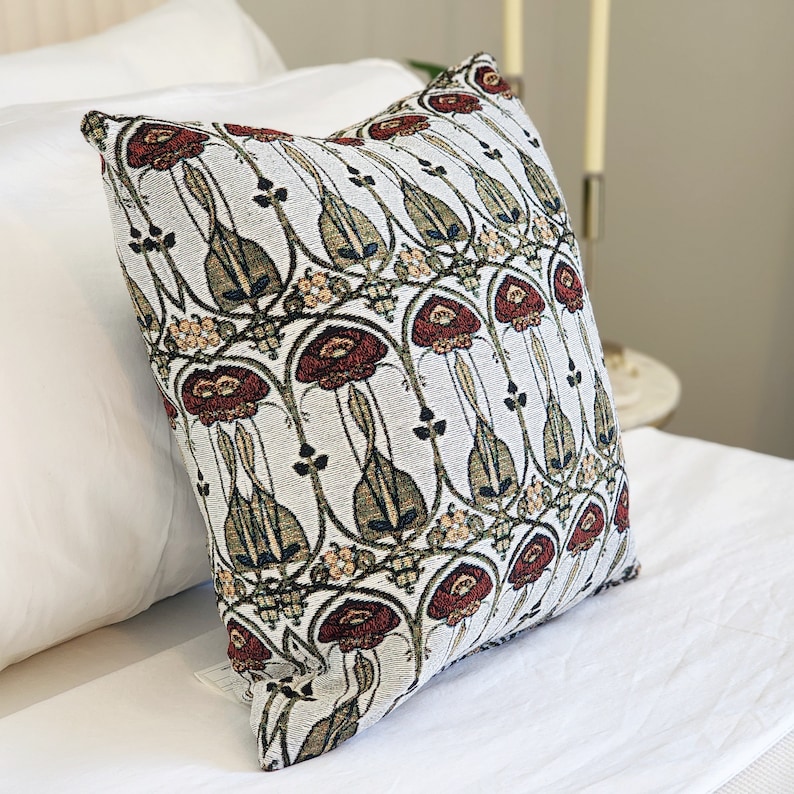 Foxwoodpillows Art Nouveau Woven Pillow - Thumbnail 3