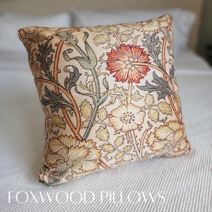William Morris Pillow, 18 x 18 Pillow, 20 x 20 Pillow, 26 x 26 Pillow Cover, Craftsman Pillow, Floral Pillow