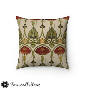 Summer Pillow, Charles Rennie Mackintosh, Scottish Hunting Lodge Decor, Scottish Cottage, Unique Pillow, Floral Pillows, Romantic Style
