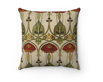 Summer Pillow, Charles Rennie Mackintosh, Scottish Hunting Lodge Decor, Scottish Cottage, Unique Pillow, Floral Pillows, Romantic Style