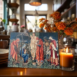 Carte de voeux artistique célèbre, cartes de Noël de la Nativité, cartes de loisirs créatifs, jeu de cartes, coffret, carte Edward Burn-Jones