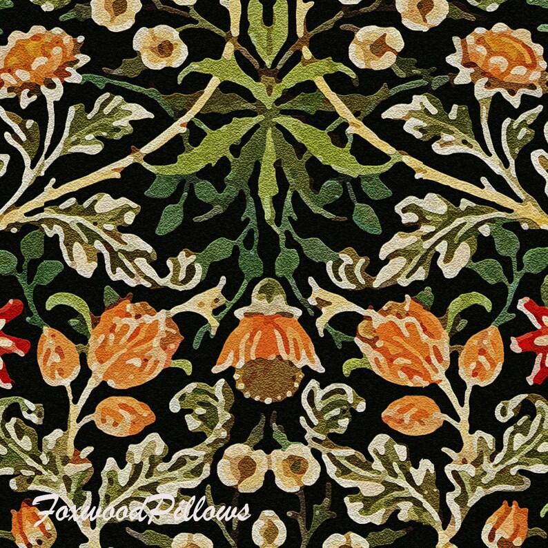 Foxwoodpillows William Morris Hyacinth Curtain Panel - Thumbnail 4