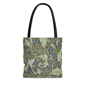 William Morris Acanthus Tote Bag: Arts & Crafts Floral Shoulder Bag