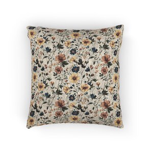 Boho Woven Pillow, Farmhouse Chic Cushion, Cottagecore Home Decor, Rustic Throw Pillow, Bohemian Accent Pillow