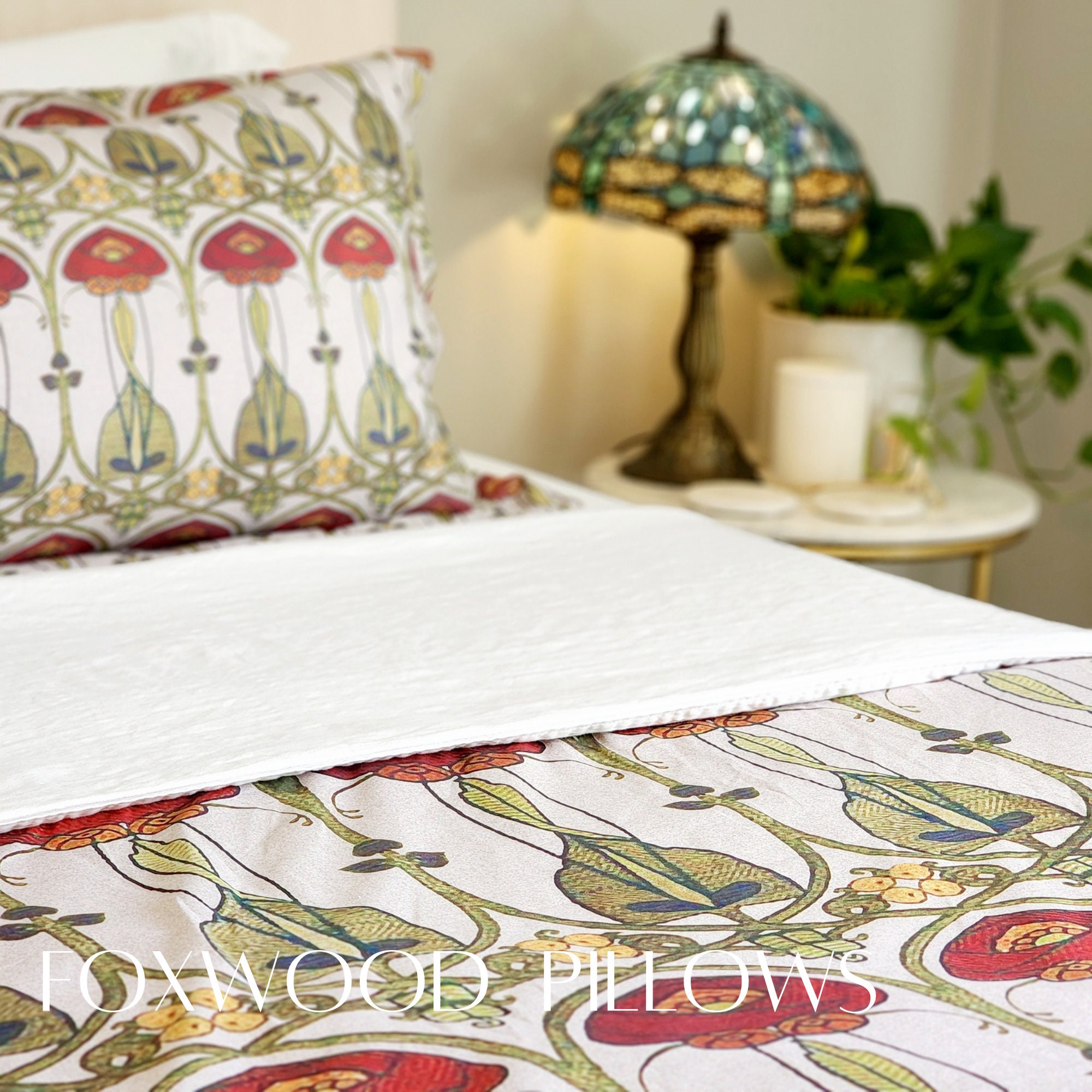 Craftsman Duvet Cover Art Nouveau Bedding Cotton Sateen Etsy