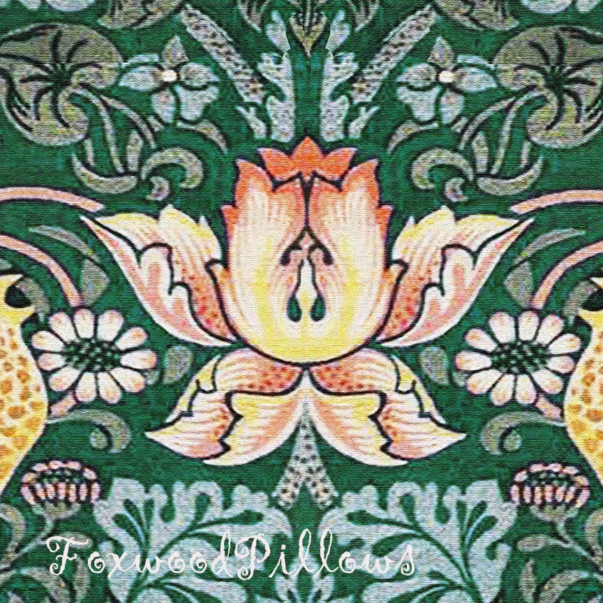 Strawberry Thief Comforter: William Morris Floral Twin XL