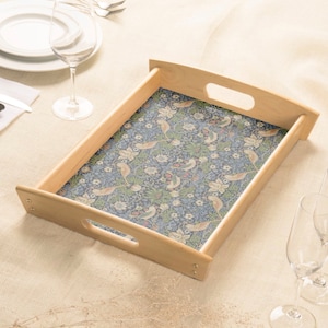 William Morris Strawberry Thief  Wooden Serving Tray