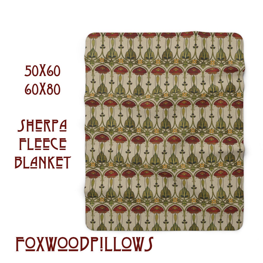 Craftsman Blanket Mission Blanket Rennie Mackintosh Fleece Etsy Australia