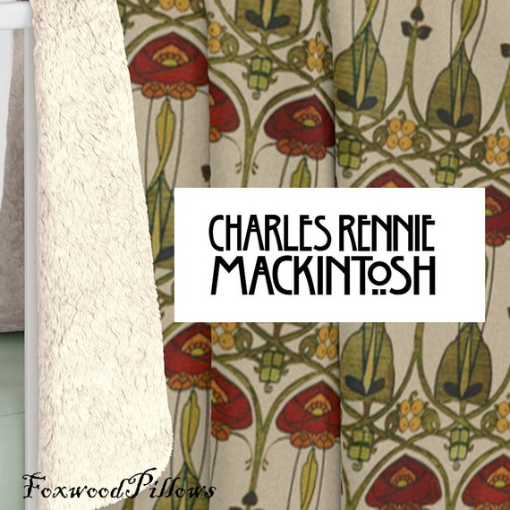 Craftsman Blanket Mission Blanket Rennie Mackintosh Fleece Etsy