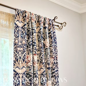Floral Curtain Panel, Garden Floral Drapes French Country Curtain Bedroom Dinning Room Living Room Arts & Crafts Craftsman Victorian