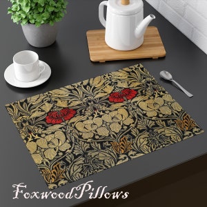William Morris Placemat, Rose Placemats, Craftsman Placemat, Arts and Crafts Table Placemat, TableCloth, Napkins, Stickley Home Decor