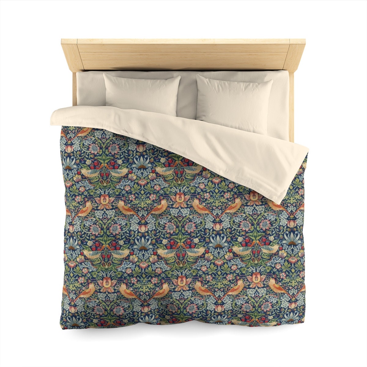 William Morris Gallery - Copriteiera Strawberry Thief Navy - Per Teiere Piccole (2 Tazze) - Design Ispirato Ai Tordi - Blu Navy - 4