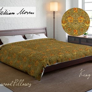 William Morris Honeysuckle Comforter: Arts and Crafts Style Bedding
