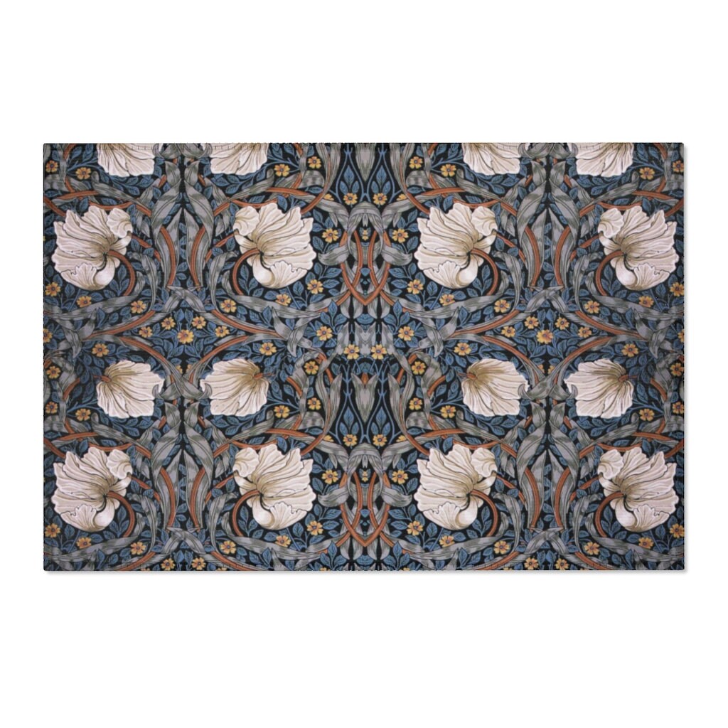 Art Nouveau Area Rug Floral Rug William Morris Rug Etsy