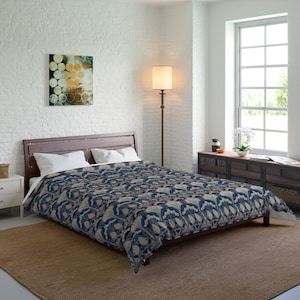 Art Nouveau Comforter: Blue Maximalist Bedding