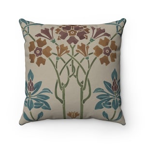 Craftsman Pillow, Floral Pillow, Arts and Crafts Movement, James Johnstone Design, Mission Décor