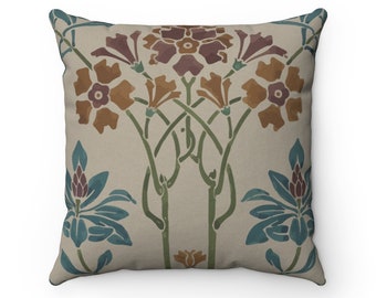 Craftsman Pillow, Floral Pillow, Arts and Crafts Movement, James Johnstone Design, Mission Décor