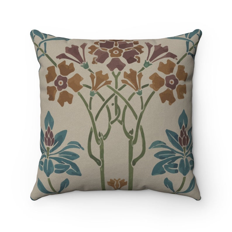 Craftsman Pillow Floral Pillow Arts and Crafts Movement Etsy