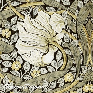 William Morris Pimpernel Floral Sherpa Fleece Blanket: Sage Green Throw