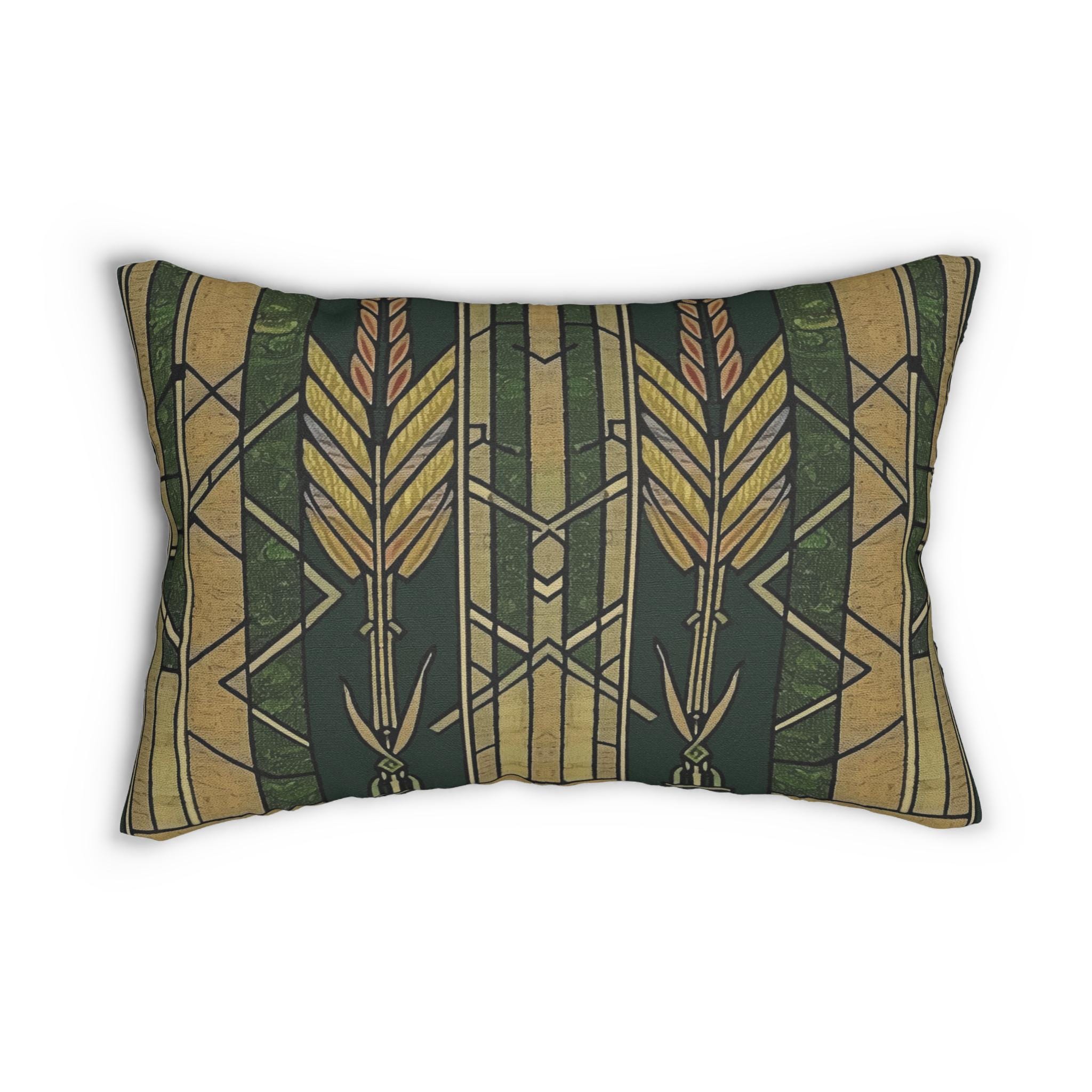 Frank Lloyd Wright | Wheat Pattern Lumbar Pillow | Geometric Vintage ...