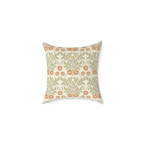 Essex Rose Floral Pillow: Arts & Crafts Style Accent Pillow image 6