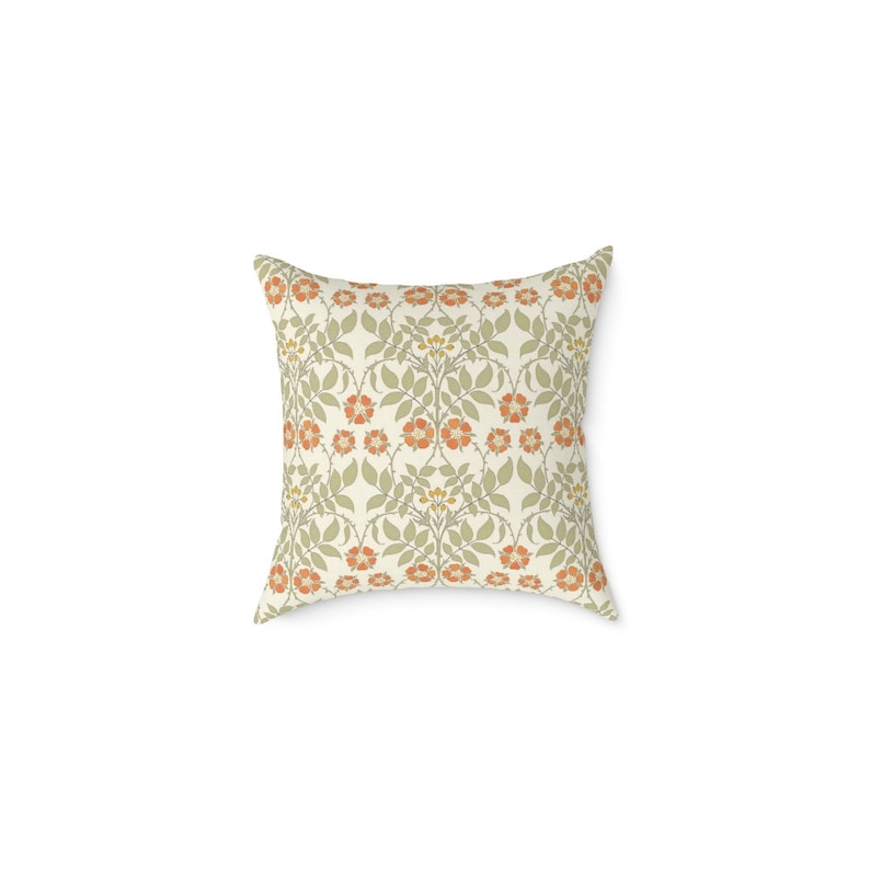 Essex Rose Floral Pillow: Arts & Crafts Style Accent Pillow image 6