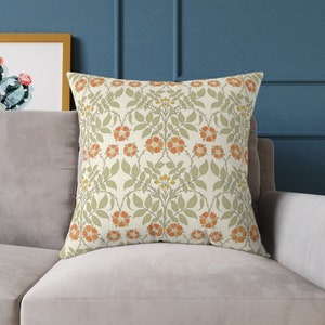 Essex Rose Floral Pillow: Arts & Crafts Style Accent Pillow image 10